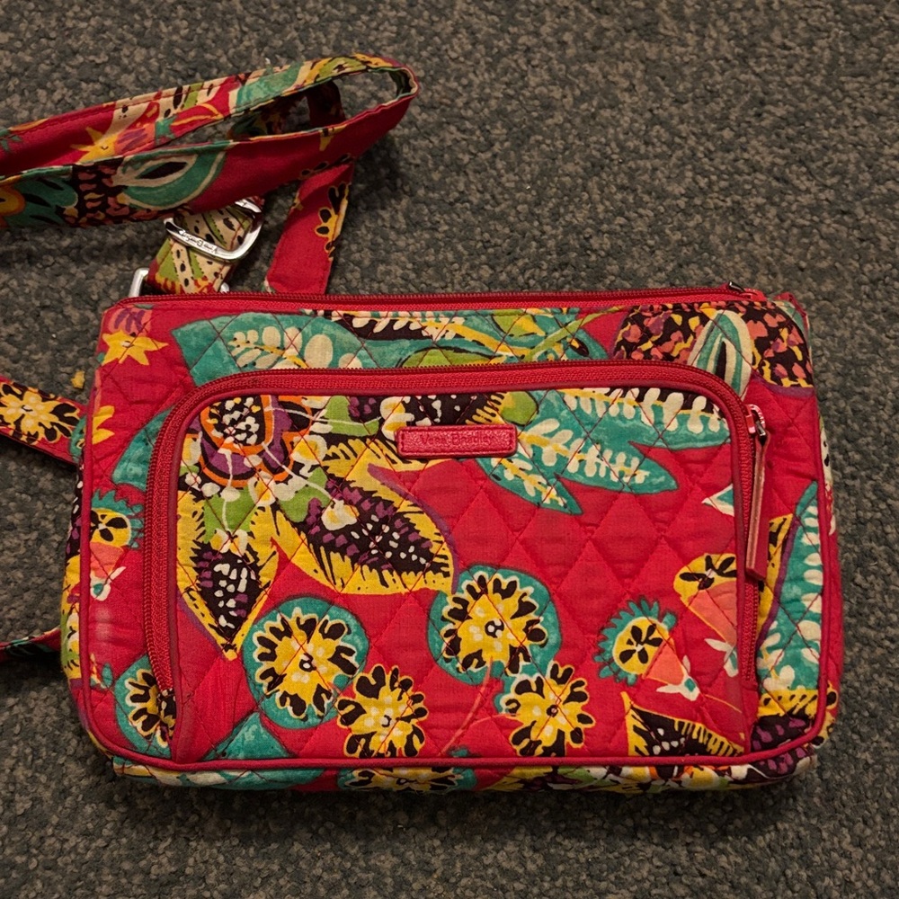 Vera Bradley Red Floral Crossbody Bag